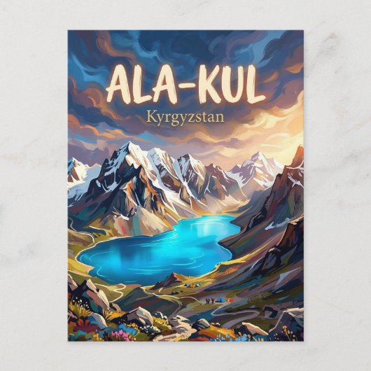 Ala-Kul-See Kirgisistan Postkarte (Vorderseite)