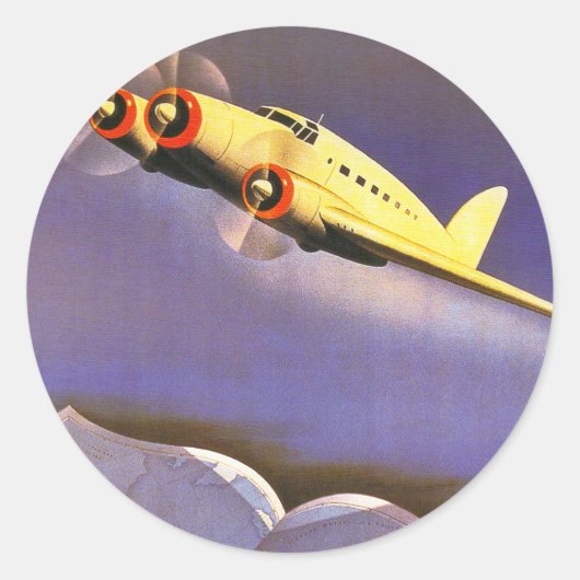 Ala Littoria Runder Aufkleber (Vorderseite)