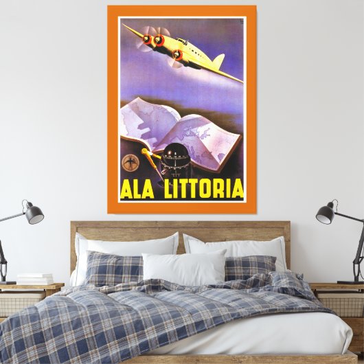 Ala Littoria - XL Leinwanddruck (Insitu (Schlafzimmer))