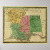 Ala, Miss, La, Ark Poster (Vorne)