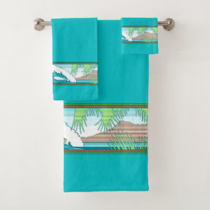 Ala Moana Diamant-Kopf-hawaiisches Badhandtuch Set