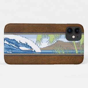 Ala Moana Hawaiian Imitate Koa Wood Surf Case-Mate iPhone Hülle