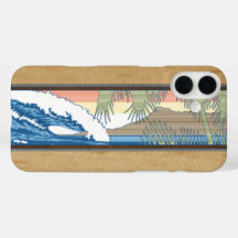 Ala Moana Hawaiian Imitate Koa Wood Surf Sign Case