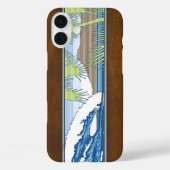 Ala Moana Hawaiian Imitate Koa Wood Surf Sign Case (Rückseite)