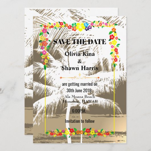 Ala Moana Save The Date (Vorne/Hinten)