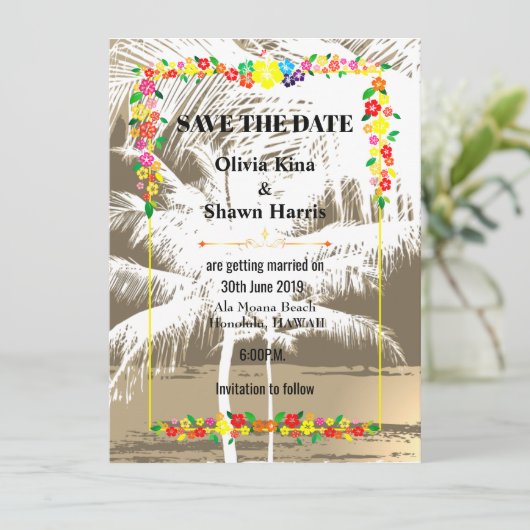 Ala Moana Save The Date (Stehend Vorderseite)