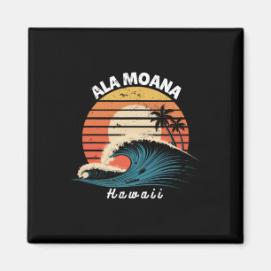 Ala Moana Strand Hawaii Frauen Männer Surfen Magnet