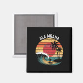 Ala Moana Strand Hawaii Strand Surfen  Magnet (Vorderseite/Rückseite)