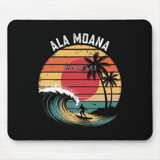 Ala Moana Strand Hawaii Strand Surfen Mousepad (Vorne)