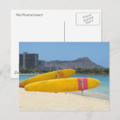 Ala Moana Surfboards Postkarte (Vorne/Hinten)