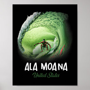 Ala Moana Vereinigte Staaten Surfen Surfboard _1 Poster