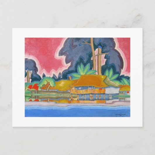 Ala Wai, Honolulu von Arman Manookian c. 20er Jahr Postkarte (Vorderseite)