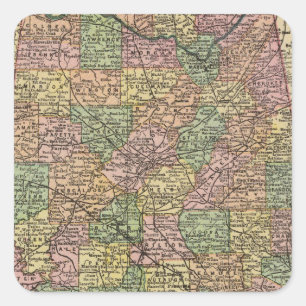 Alabama 7 quadratischer aufkleber
