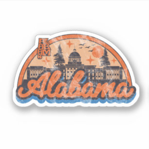 Alabama Al alte Vintage-Reiseandenken Aufkleber
