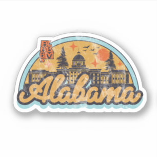 Alabama Al alte Vintage-Reiseandenken Aufkleber