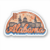Alabama Al Old Vintage Reisen Aufkleber (Vorderseite)