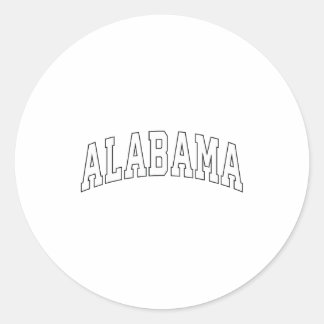 Alabama Al Vintage Sportstyle 80er 90er Geschenke  Runder Aufkleber