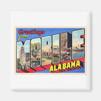 Alabama AL Vintager Großbuchstabe Postkarte 1