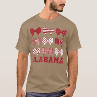 Alabama AL Womenoddler Girls Coquette Bow State Pr T-Shirt