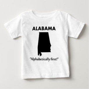 Alabama - Alphabetisch Erster Baby T-shirt