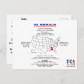 Alabama American Staat auf der Karte und nützliche (Vorne/Hinten)