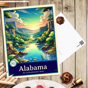 Alabama Anime Style Cel Schattenkarte Postkarte