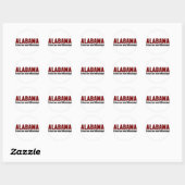 Alabama-Aufkleber Runder Aufkleber (Blatt)