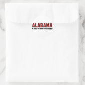 Alabama-Aufkleber Runder Aufkleber (Tasche)