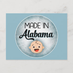 Alabama Baby Funny Blue New Boy Postcard Postkarte