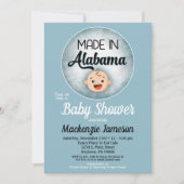 Alabama Baby Shower Funny Blue Boys Einladung (Vorderseite)