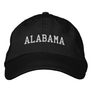 Alabama bestickte, anpassbare Cap Black Bestickte Kappe