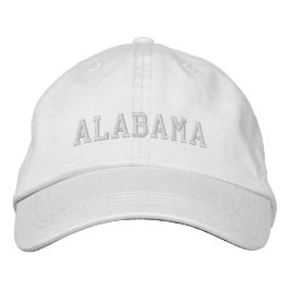 Alabama bestickte, einfache, anpassbare Cap White Bestickte Baseballkappe