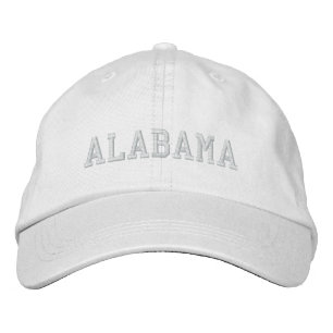 Alabama bestickte, einfache, anpassbare Cap White Bestickte Baseballkappe