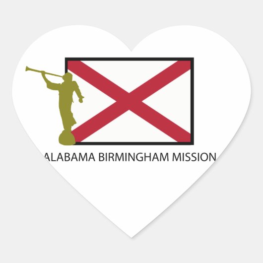 ALABAMA BIRMINGHAM MISSION LDS CTR Herz-Aufkleber (Vorderseite)