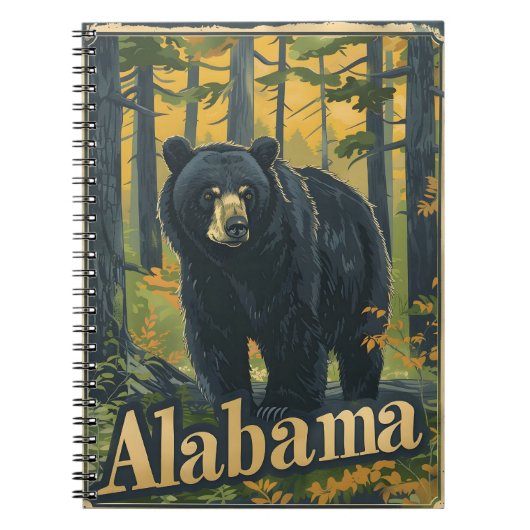 Alabama Black Bear Notizblock (Vorderseite)
