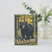 Alabama Black Bear Postkarte (Stehend Vorderseite)