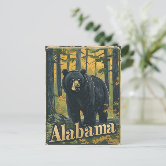 Alabama Black Bear Postkarte (Stehend Vorderseite)
