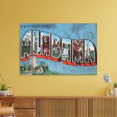 Alabama (blau)Große BuchstabenszenenAlabama Leinwanddruck (Insitu (Wohnzimmer))