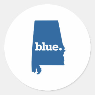 ALABAMA BLAUER STAAT RUNDER AUFKLEBER