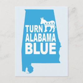 Alabama Blue Postcard | Abstimmung Staat Demokrate Postkarte