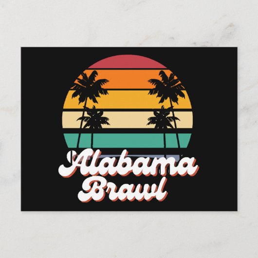 Alabama Brawl Feiertagspostkarte (Vorderseite)
