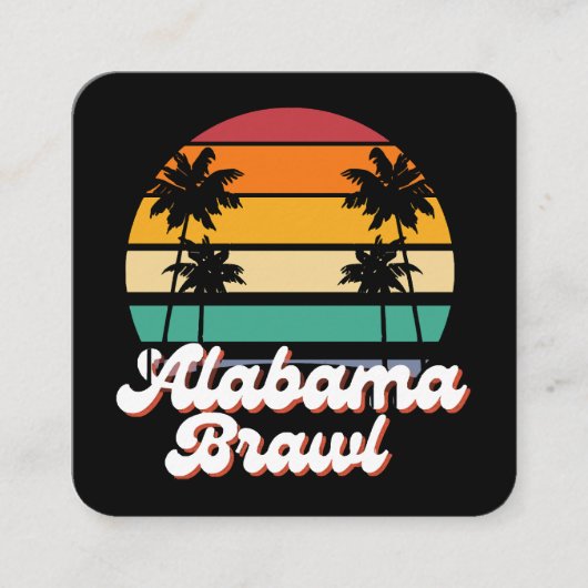 Alabama Brawl Quadratische Visitenkarte (Vorderseite)