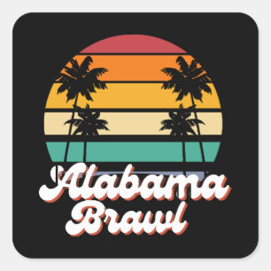 Alabama Brawl Quadratischer Aufkleber