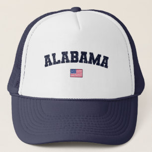 Alabama Bundesstaat USA-Flagge Vintage abgenutzt Truckerkappe