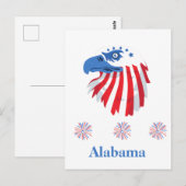Alabama Celebrates: Glückliche Unabhängigkeit D Postkarte (Vorne/Hinten)