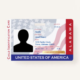 ALABAMA - Child-ID-Karte Ausweis