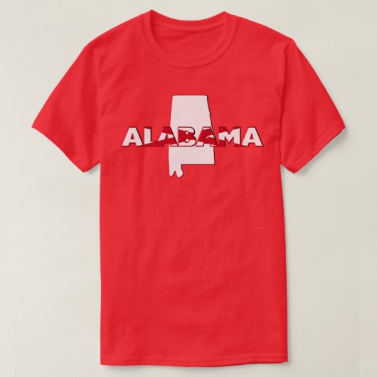 Alabama Colored Staat Letters TShirt (Design vorne)