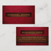 Alabama Crimson Leather Look Beruflich Visitenkarte (Vorne/Hinten)