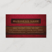 Alabama Crimson Leather Look Beruflich Visitenkarte (Rückseite)