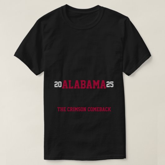 Alabama Crimson Tide 2025 T-Shirt (Design vorne)